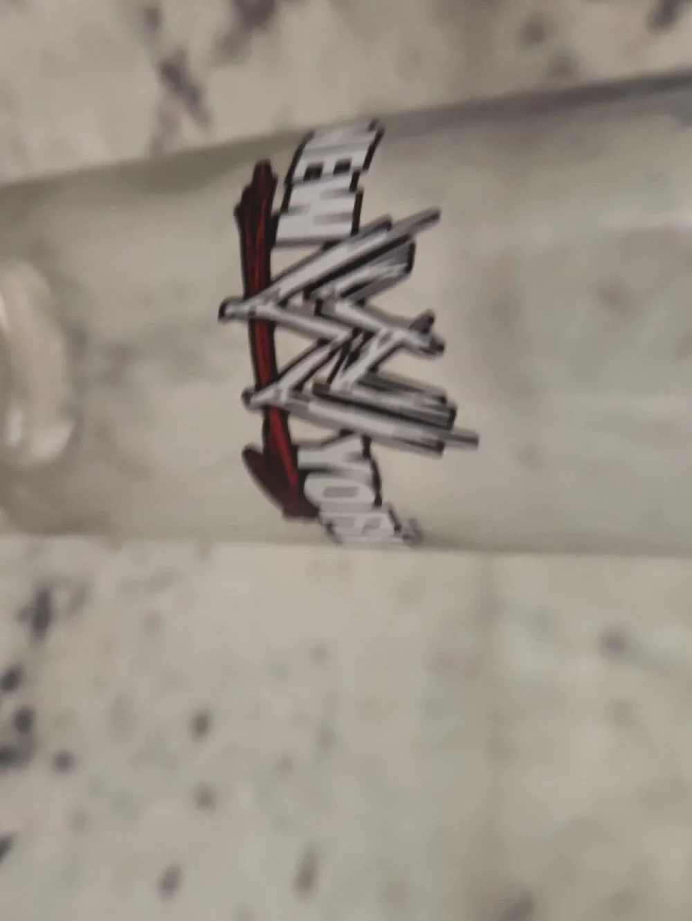 WWE Clear Shot Glass with Black and Red Logo